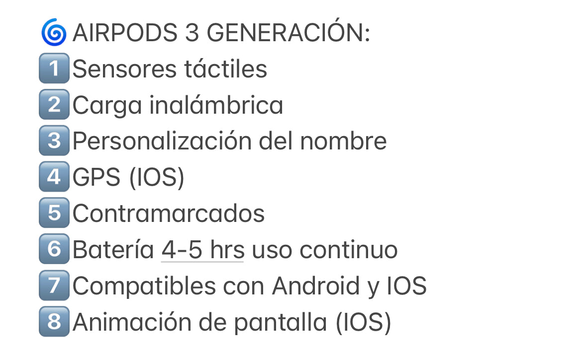 AIRPODS 3️⃣ GENERACIÓN ➕ PROTECTOR DE OBSEQUIO 🎁